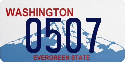 WA license plate 0507