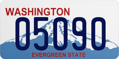 WA license plate 05090