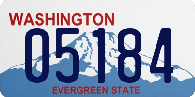 WA license plate 05184