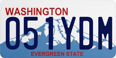 WA license plate 051YDM