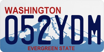 WA license plate 052YDM