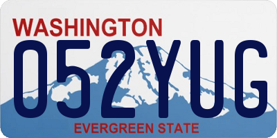 WA license plate 052YUG