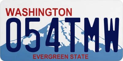 WA license plate 054TMW