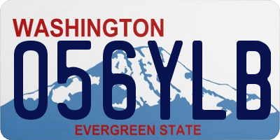 WA license plate 056YLB