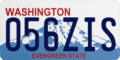 WA license plate 056ZIS