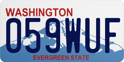 WA license plate 059WUF