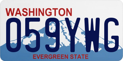 WA license plate 059YWG