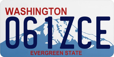 WA license plate 061ZCE