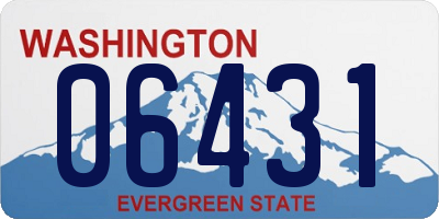 WA license plate 06431