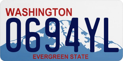 WA license plate 0694YL