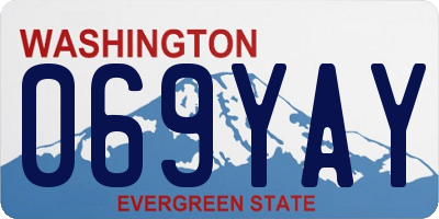 WA license plate 069YAY