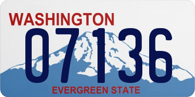 WA license plate 07136