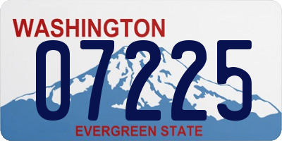 WA license plate 07225