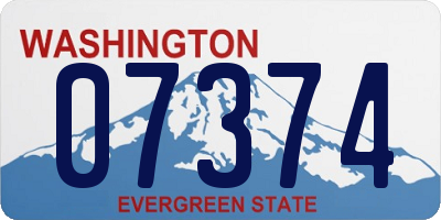 WA license plate 07374