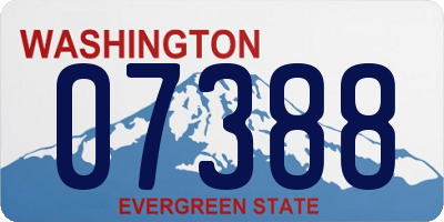 WA license plate 07388