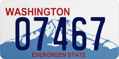 WA license plate 07467