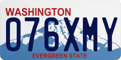 WA license plate 076XMY