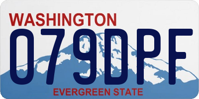 WA license plate 079DPF