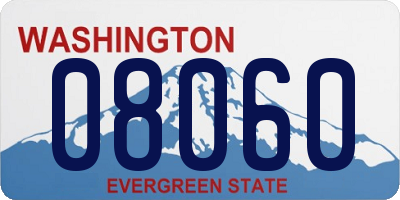 WA license plate 08060