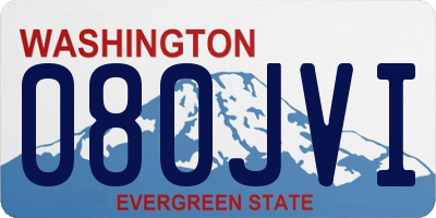 WA license plate 080JVI