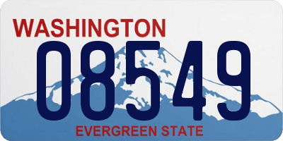 WA license plate 08549