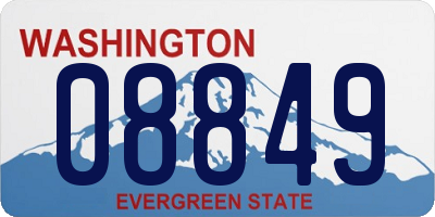 WA license plate 08849