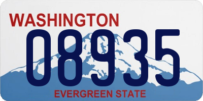 WA license plate 08935