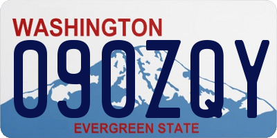 WA license plate 090ZQY