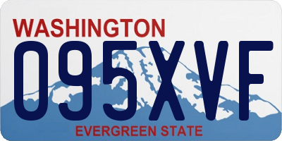 WA license plate 095XVF