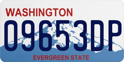 WA license plate 09653DP