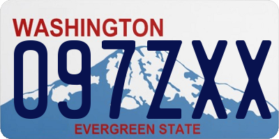 WA license plate 097ZXX