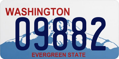 WA license plate 09882