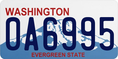 WA license plate 0A6995