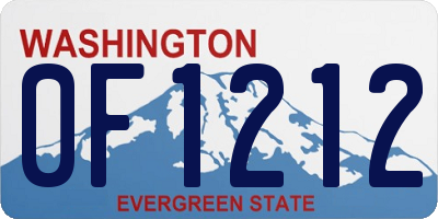 WA license plate 0F1212