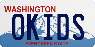 WA license plate 0KIDS