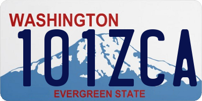 WA license plate 101ZCA