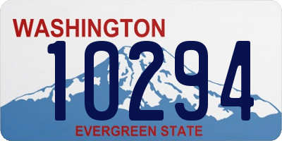 WA license plate 10294