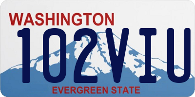 WA license plate 102VIU