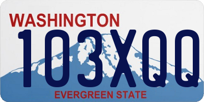 WA license plate 103XQQ