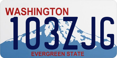 WA license plate 103ZJG