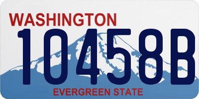 WA license plate 10458B