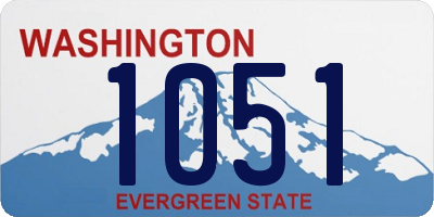 WA license plate 1051