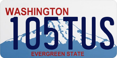 WA license plate 105TUS