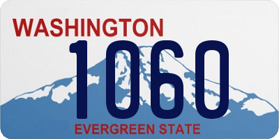 WA license plate 1060