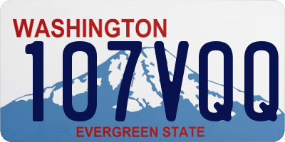 WA license plate 107VQQ