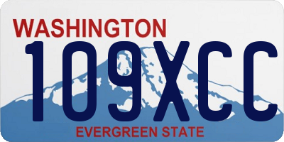 WA license plate 109XCC