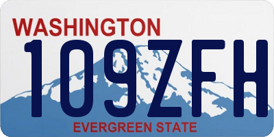 WA license plate 109ZFH