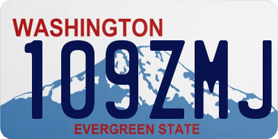 WA license plate 109ZMJ