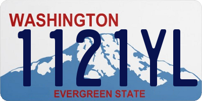 WA license plate 1121YL