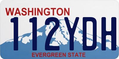 WA license plate 112YDH